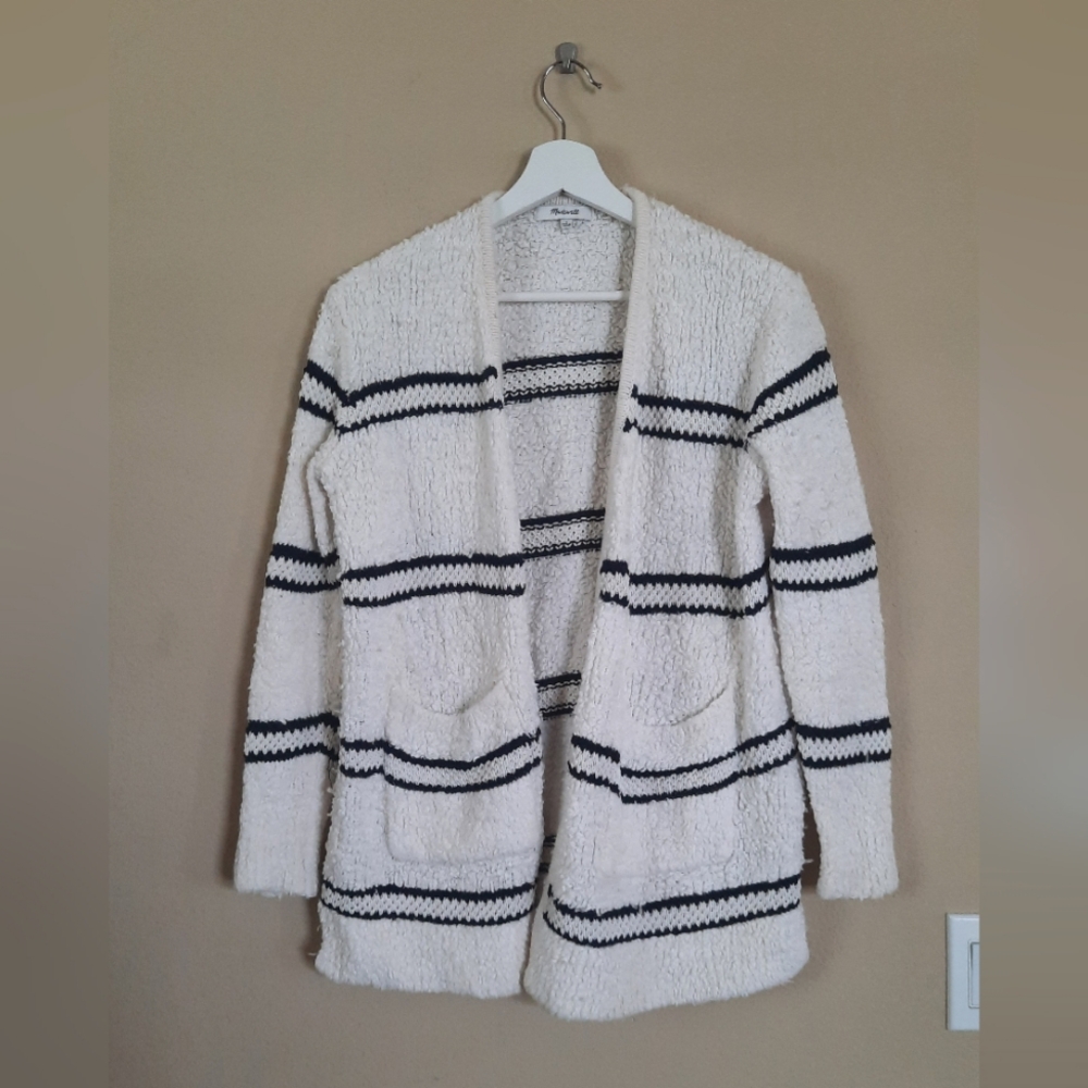 Madewell Fuzzy Textured Cardigan Sweater